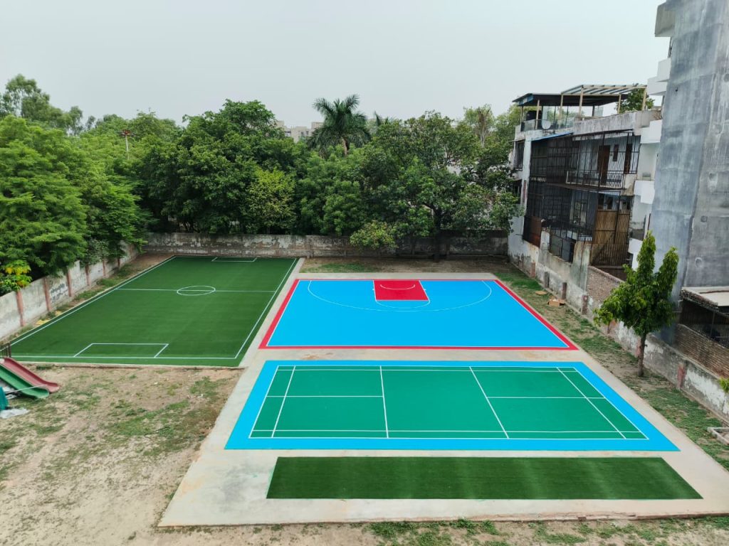 Through the generous support of Uniparts and Mystique Athleisure Retail Pvt. Ltd, GSV has successfully developed a dedicated sports infrastructure to facilitate multiple sports within the school campus.
